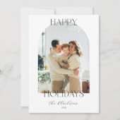 Moderne Boho Holiday Card Einladung (Vorderseite)