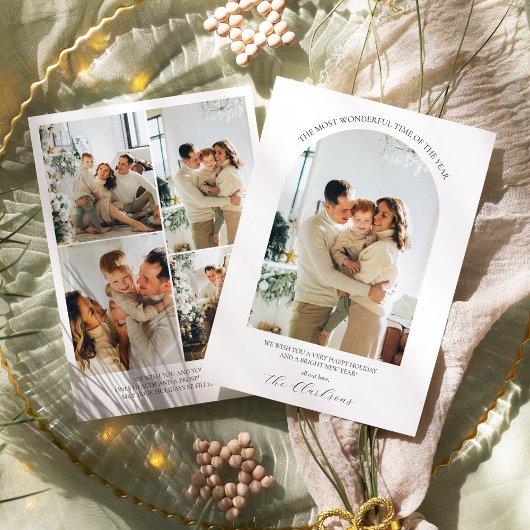 Moderne Boho Holiday Card Einladung