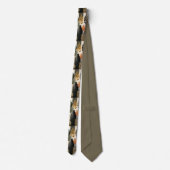 Moderne Boho-Keramikvasen und botanische Blätter Krawatte (Rückseite)