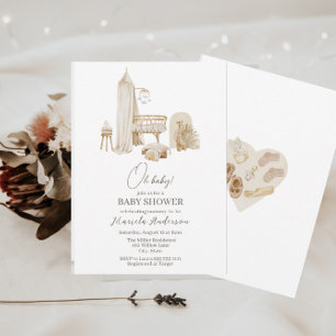 Moderne Boho Kinderzimmer Mobile Baby Dusche Einladung