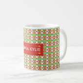 Moderne Boho-Kreuzstich nahtloses Volk Muster Kaffeetasse (VorderseiteRechts)