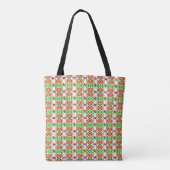 Moderne Boho-Kreuzstich nahtloses Volk Muster Tasche (Rückseite)