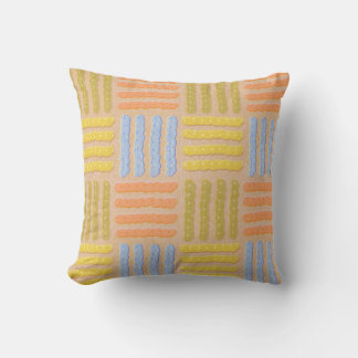 Moderne Boho-Küsten-Geometrie-Mosaikmuster Kissen
