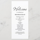 Moderne Boho Lässige Typografie-Hochzeitsfeier Programm (Vorderseite)