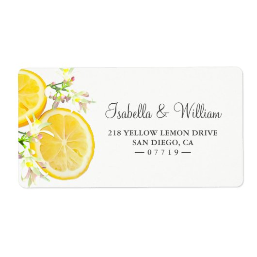 Moderne Boho Lemon Branch Summer Wedding Address (Vorne)