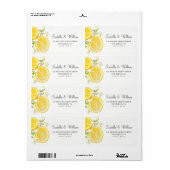 Moderne Boho Lemon Branch Summer Wedding Address (Vorne)