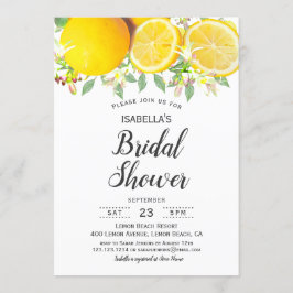 Moderne Boho Lemon Summer Bridal Dusche Einladung