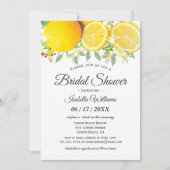 Moderne Boho Lemon Summer Bridal Dusche Einladung (Vorderseite)