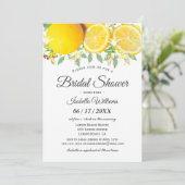 Moderne Boho Lemon Summer Bridal Dusche Einladung (Stehend Vorderseite)
