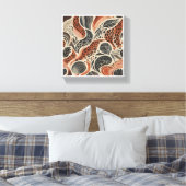 Moderne Boho-Leopardenprint - abstraktes Tierfell Leinwanddruck (Insitu (Schlafzimmer))