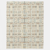Moderne Boho-Lineargeometrie ID1276 Fleecedecke (Vorderseite)