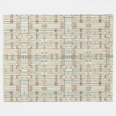 Moderne Boho-Lineargeometrie ID1276 Fleecedecke (Vorderseite (Horizontal))