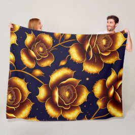 Moderne Boho Luxury Gold Rose Collection Fleecedecke