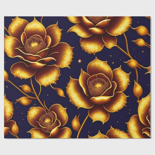 Moderne Boho Luxury Gold Rose Collection Geschenkpapier (Flach)
