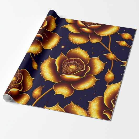 Moderne Boho Luxury Gold Rose Collection Geschenkpapier (Ungerollt)