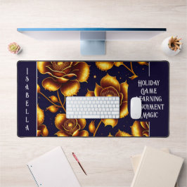 Moderne Boho Luxury Gold Rose Collection Schreibtischunterlage