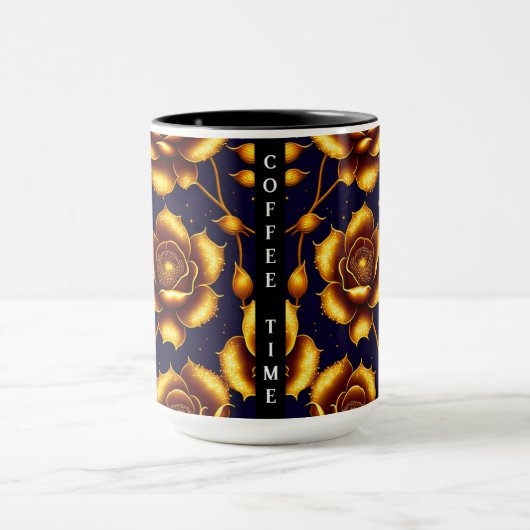 Moderne Boho Luxury Gold Rose Collection Tasse (Zentrum)