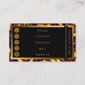Moderne Boho Luxury Gold Rose Collection Visitenkarte (Rückseite)