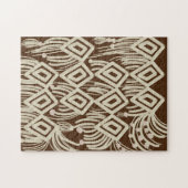 Moderne Boho-Makramee-Kritzeleien Braun Puzzle (Horizontal)