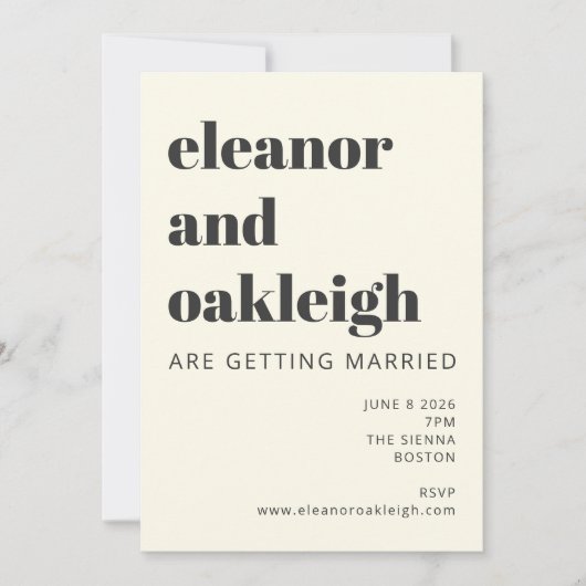 Moderne Boho Matisse Botanische Schwarz-weiße Hoch Einladung (Vorderseite)