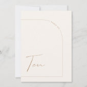 Moderne Boho Minimal Arch Table 10 Tischnummern (Vorderseite)