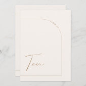 Moderne Boho Minimal Arch Table 10 Tischnummern (Vorne/Hinten)