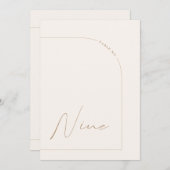 Moderne Boho Minimal Arch Table Neun Tischnummer (Vorne/Hinten)