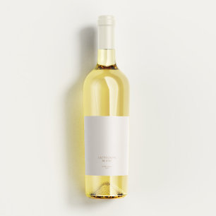 Moderne Boho Minimalistisch Wedding Wein Flasche z Lebensmitteletikett
