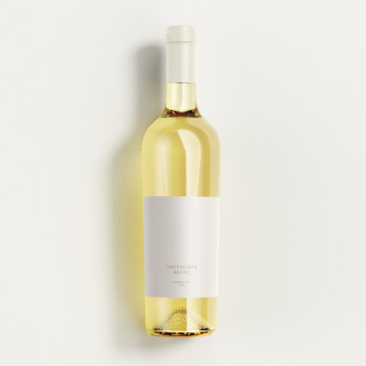 Moderne Boho Minimalistisch Wedding Wein Flasche z Lebensmitteletikett