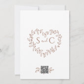 Moderne Boho Mocha Mousse Floral Monogram Wedding Einladung (Rückseite)