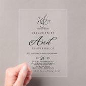 Moderne Boho Monogram Akronylic Wedite Einladung (Insitu (Handheld))
