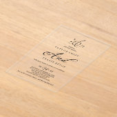 Moderne Boho Monogram Akronylic Wedite Einladung (Ablage )