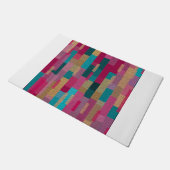 Moderne Boho Multicolor Geometrie Kunst Fußmatte (Schrägansicht)