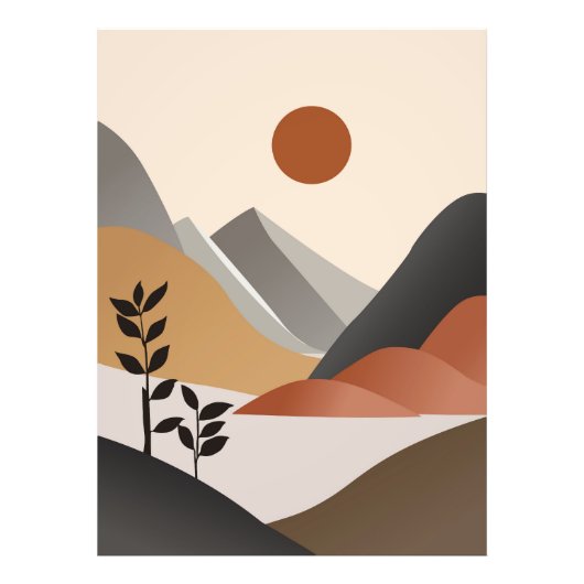Moderne boho Natur Fotodruck (Vorne)