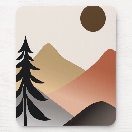 Moderne boho Natur Mousepad (Vorne)