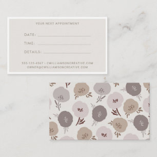 Moderne Boho-Neutrale Botanische Einfache Geschäft Terminkarte
