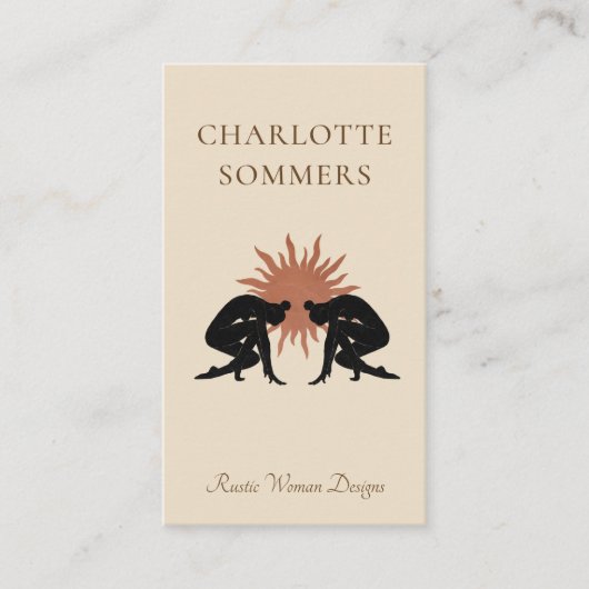 Moderne Boho Online-Boutique Visitenkarte (Vorderseite)