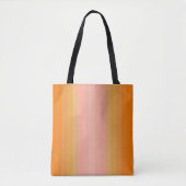 Moderne Boho Orange und rosa Tote Tasche (Vorderseite)