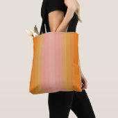Moderne Boho Orange und rosa Tote Tasche (Von Nahem)