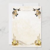 Moderne Boho-Pampasgras-Bogen-Hochzeitseinladung Einladung (Rückseite)