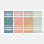 Moderne Boho Pastel Girl Name Labels Etiketten (Blatt)