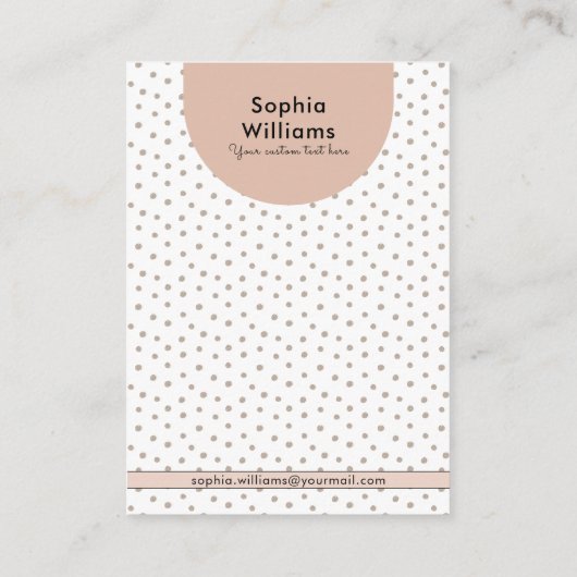 Moderne Boho Pastel Necklace & Earring Display Car Telefonnummerkarte (Rückseite)