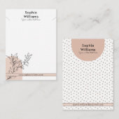 Moderne Boho Pastel Necklace Juwelier Display Card Telefonnummerkarte (Vorne/Hinten)