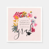 Moderne Boho Pink Arch Blumenstube Party Serviette (Vorderseite)