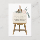 Moderne Boho Pink Elegante Blumenhochzeit Begleitkarte (Rückseite)