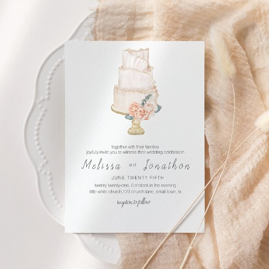 Moderne Boho Pink Elegante Blumenhochzeit Einladung