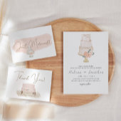 Moderne Boho Pink Elegante Blumenhochzeit Einladung