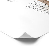 Moderne Boho Pink elegante Hochzeitsstiftung Poster (Ecke)