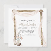 Moderne Boho Pink Elegante Verlobung (Rückseite)