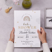 Moderne Boho Rainbow Baby Dusche Einladung